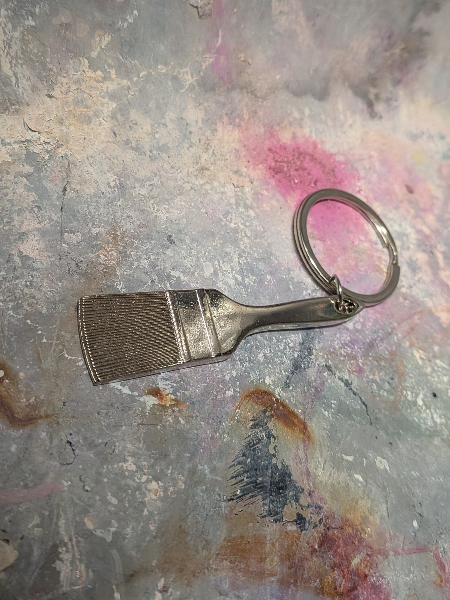 Paint brush key chain